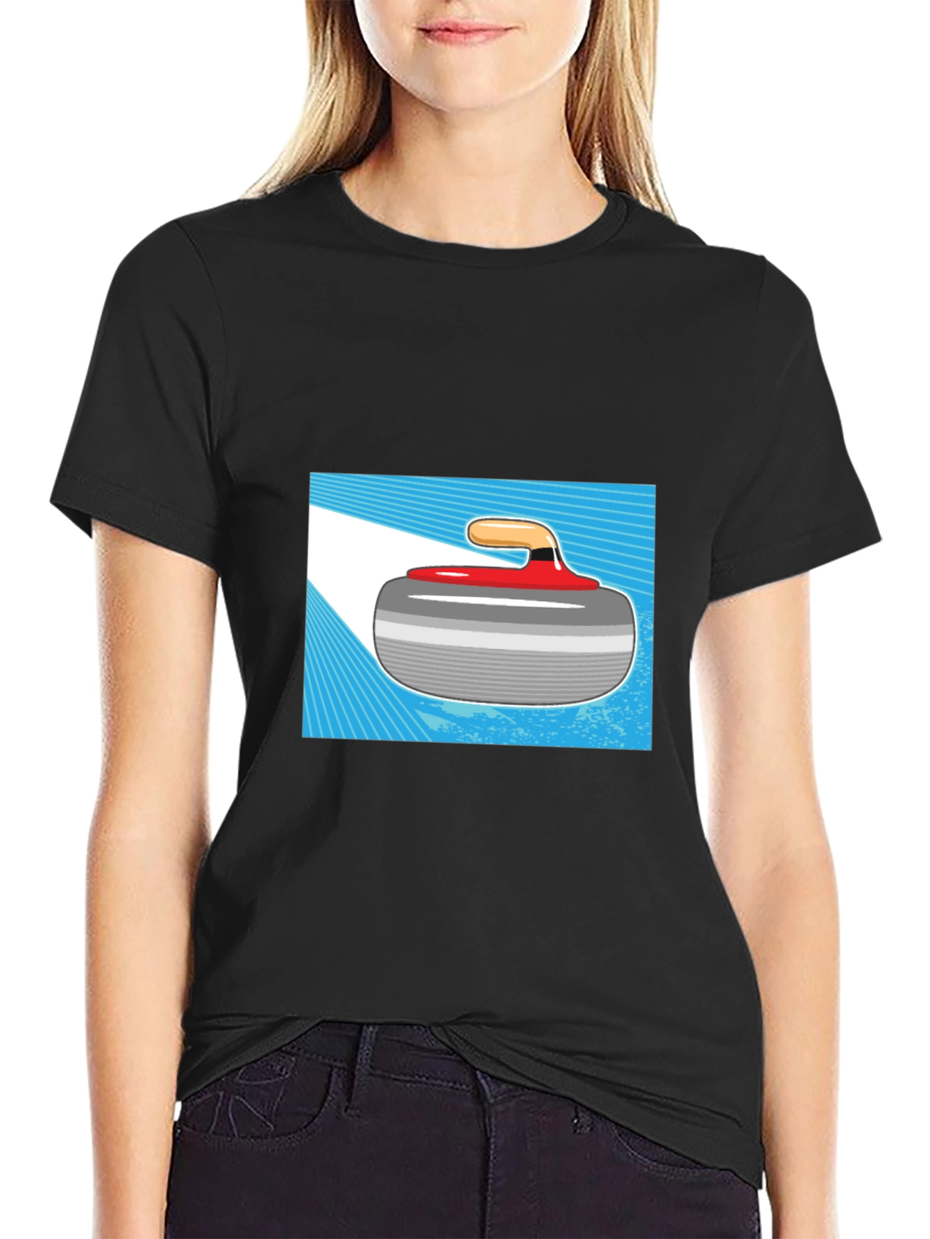 Curling Stone Graphic T-Shirt