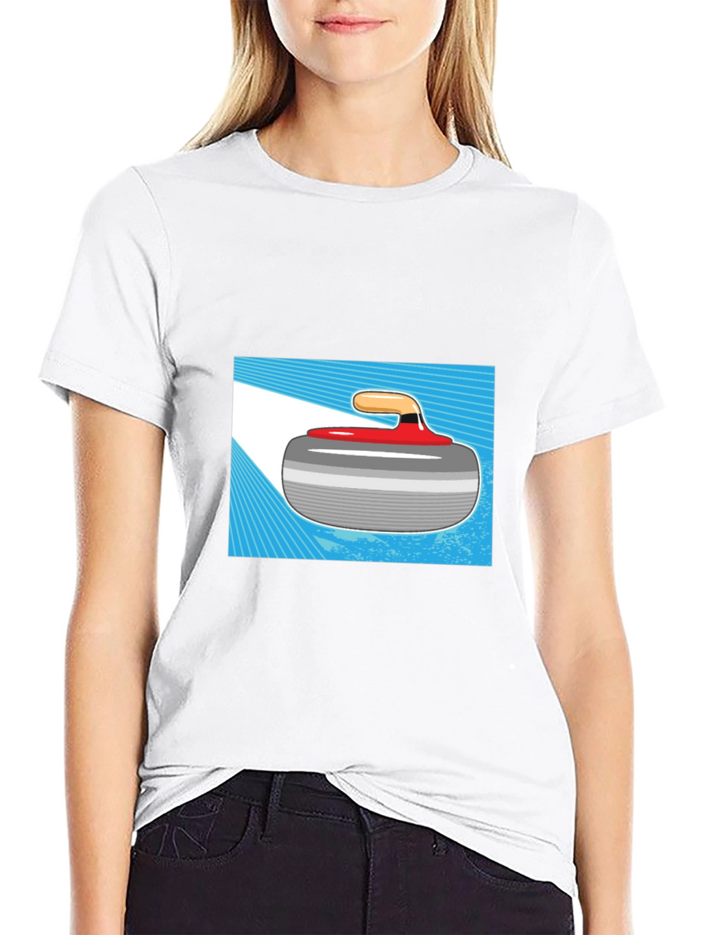 Curling Stone Graphic T-Shirt