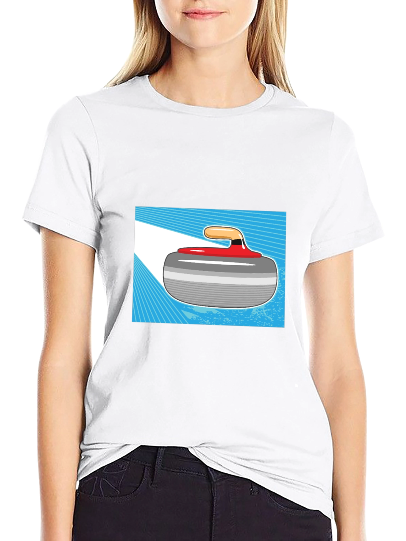 Curling Stone Graphic T-Shirt