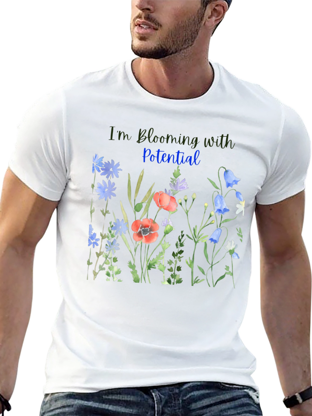 Blooming Potential Black T-Shirt