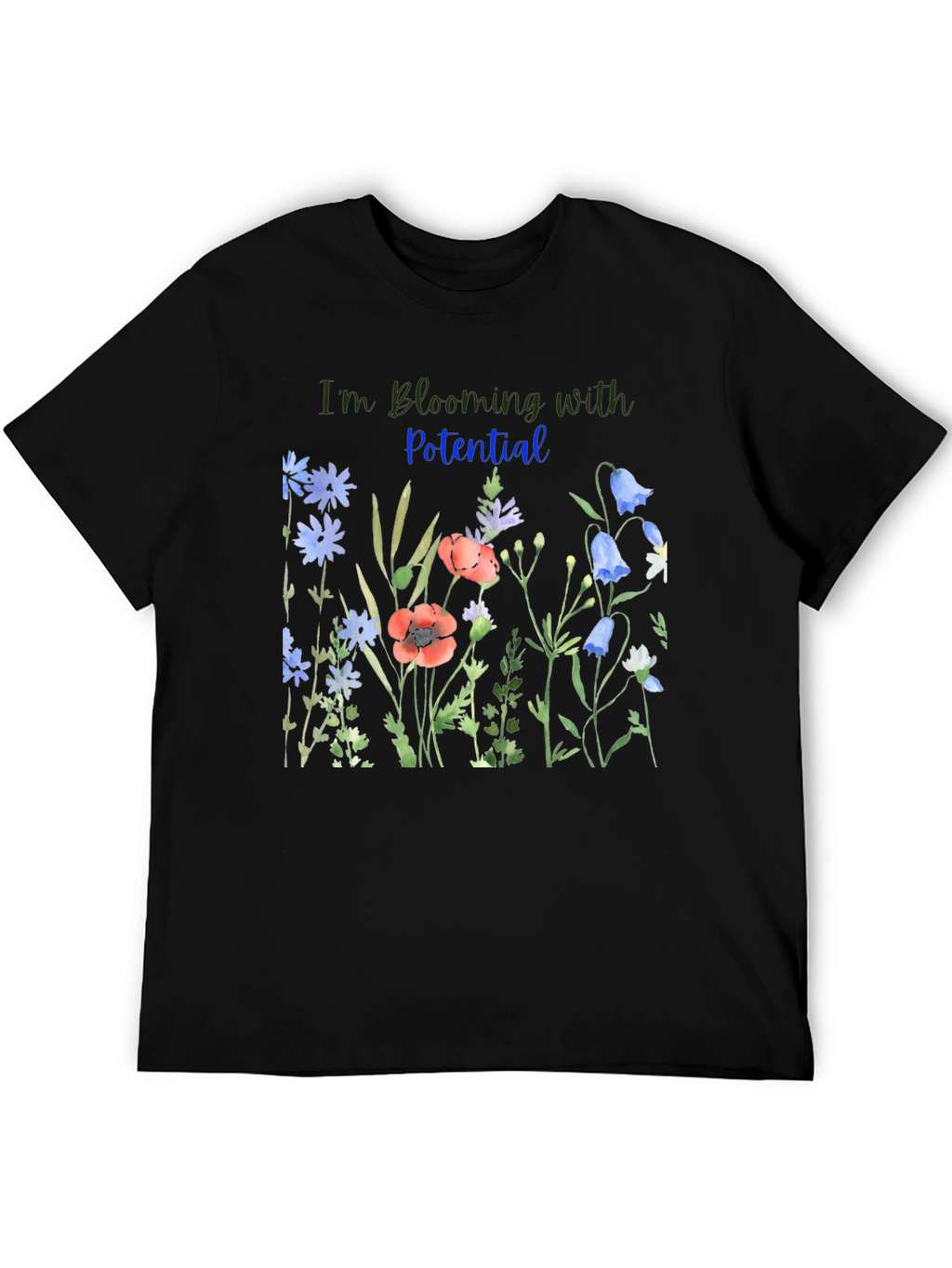 Blooming Potential Black T-Shirt