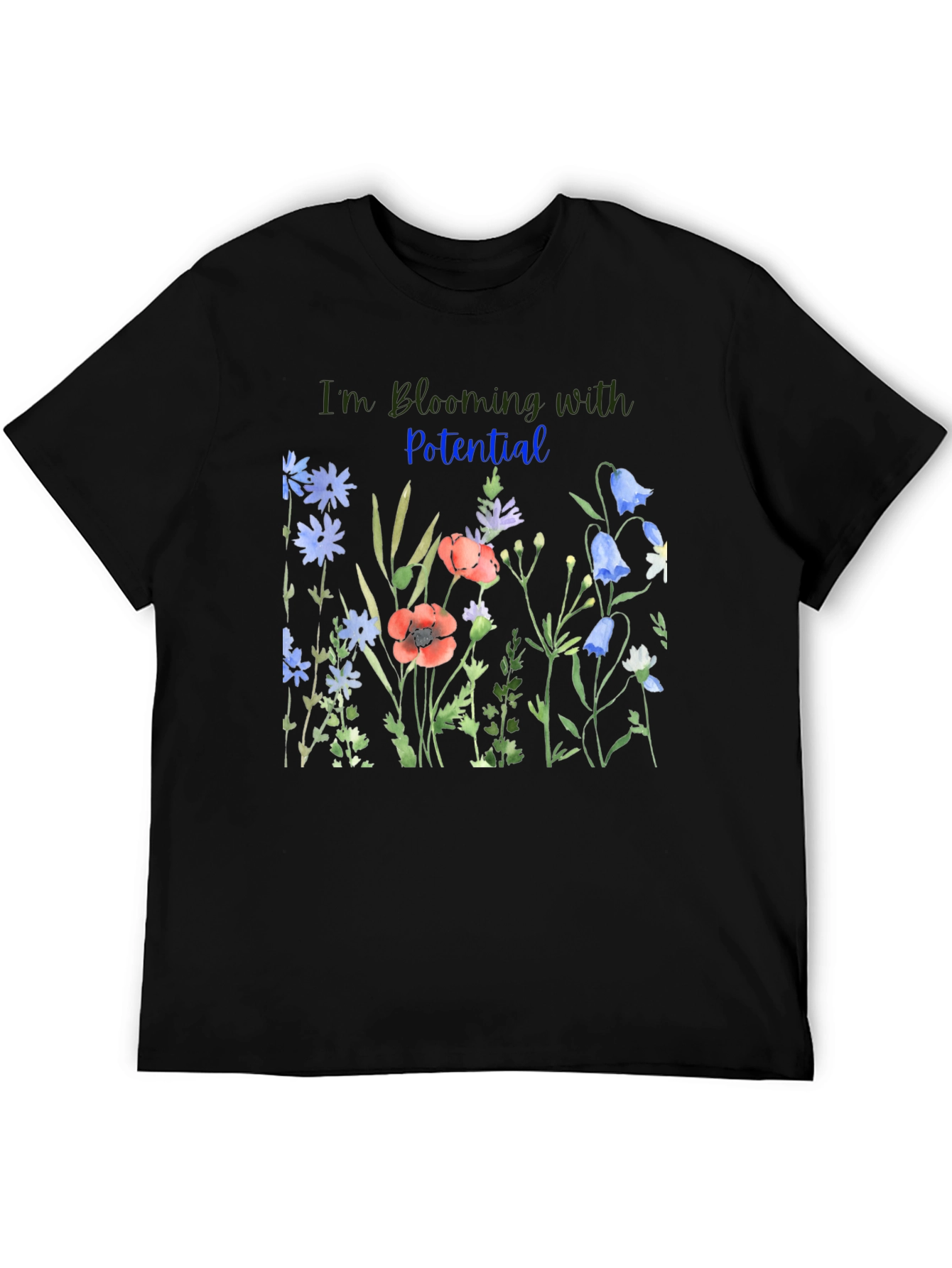 Blooming Potential Black T-Shirt