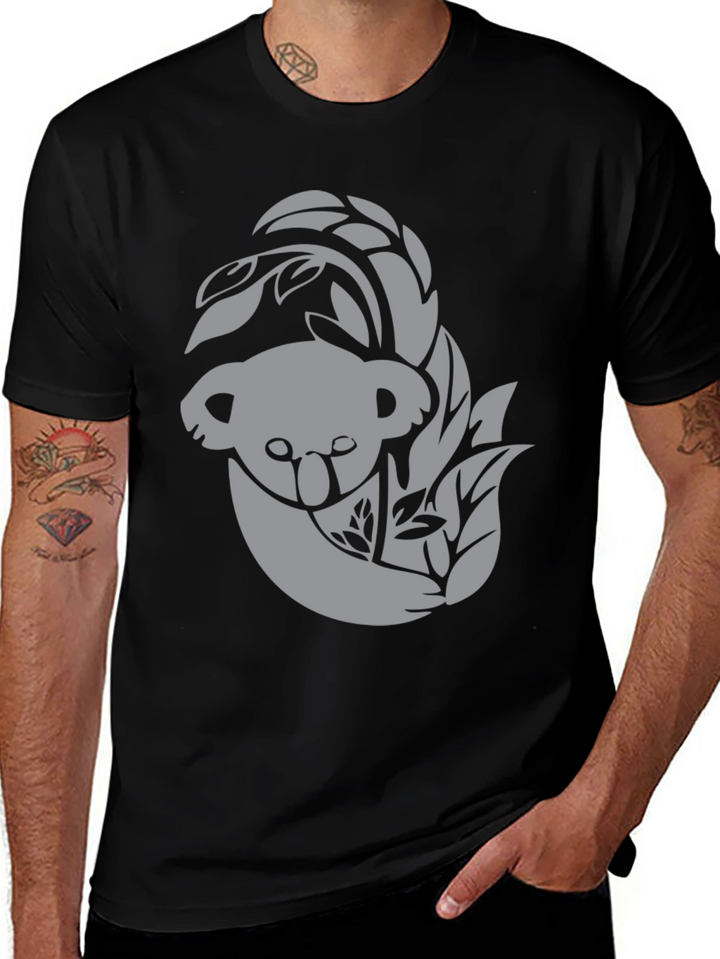Koala & Eucalyptus Graphic T-Shirt - Soft Cotton Tee