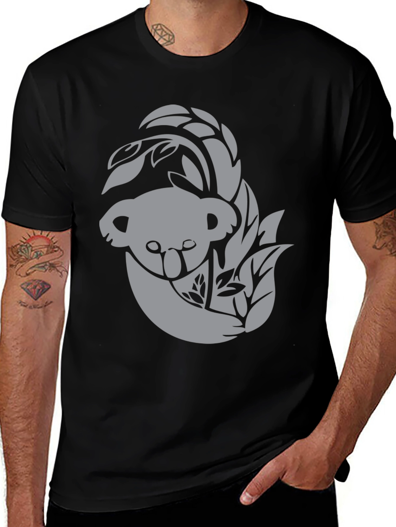Koala & Eucalyptus Graphic T-Shirt - Soft Cotton Tee