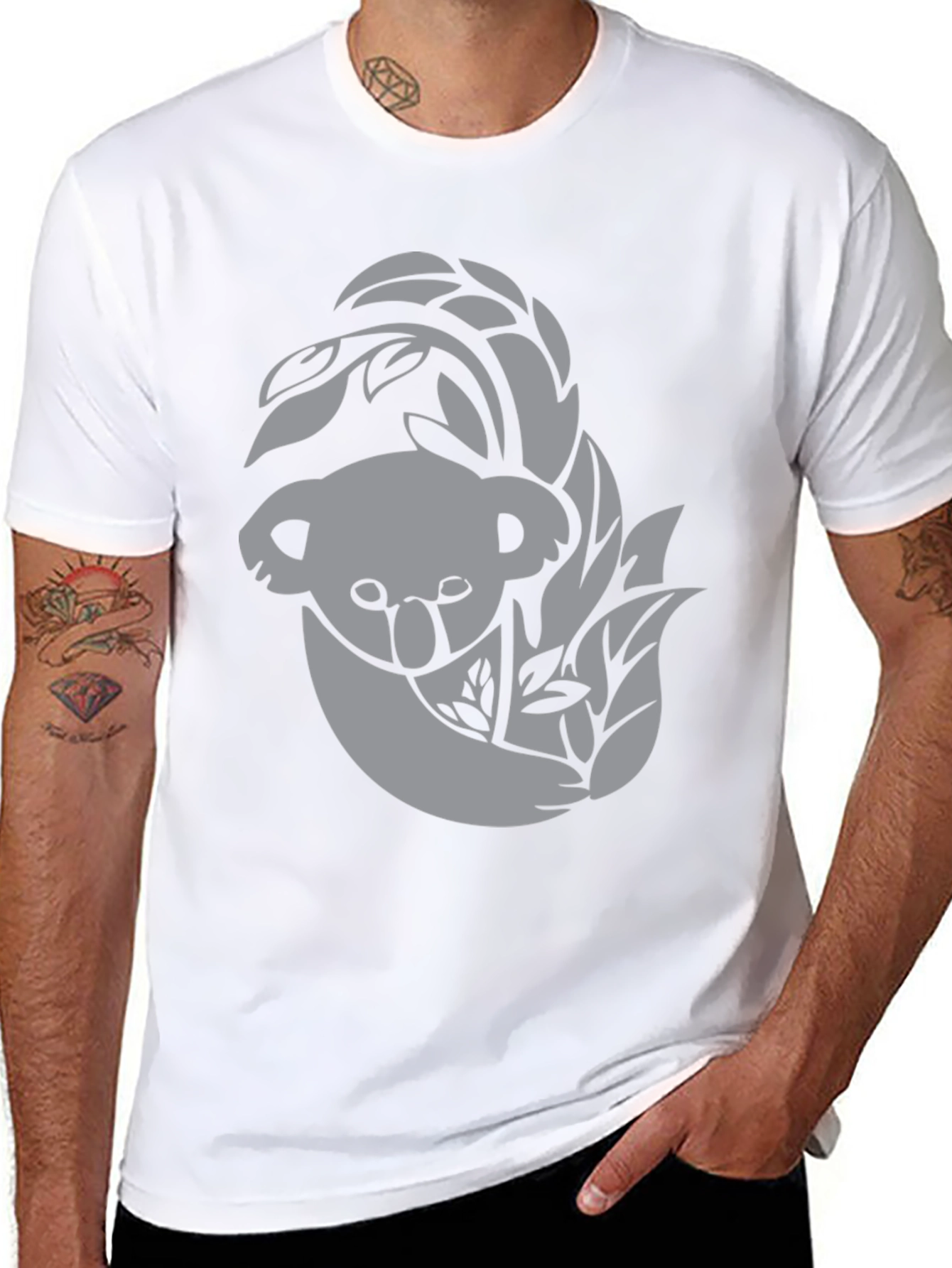 Koala & Eucalyptus Graphic T-Shirt - Soft Cotton Tee