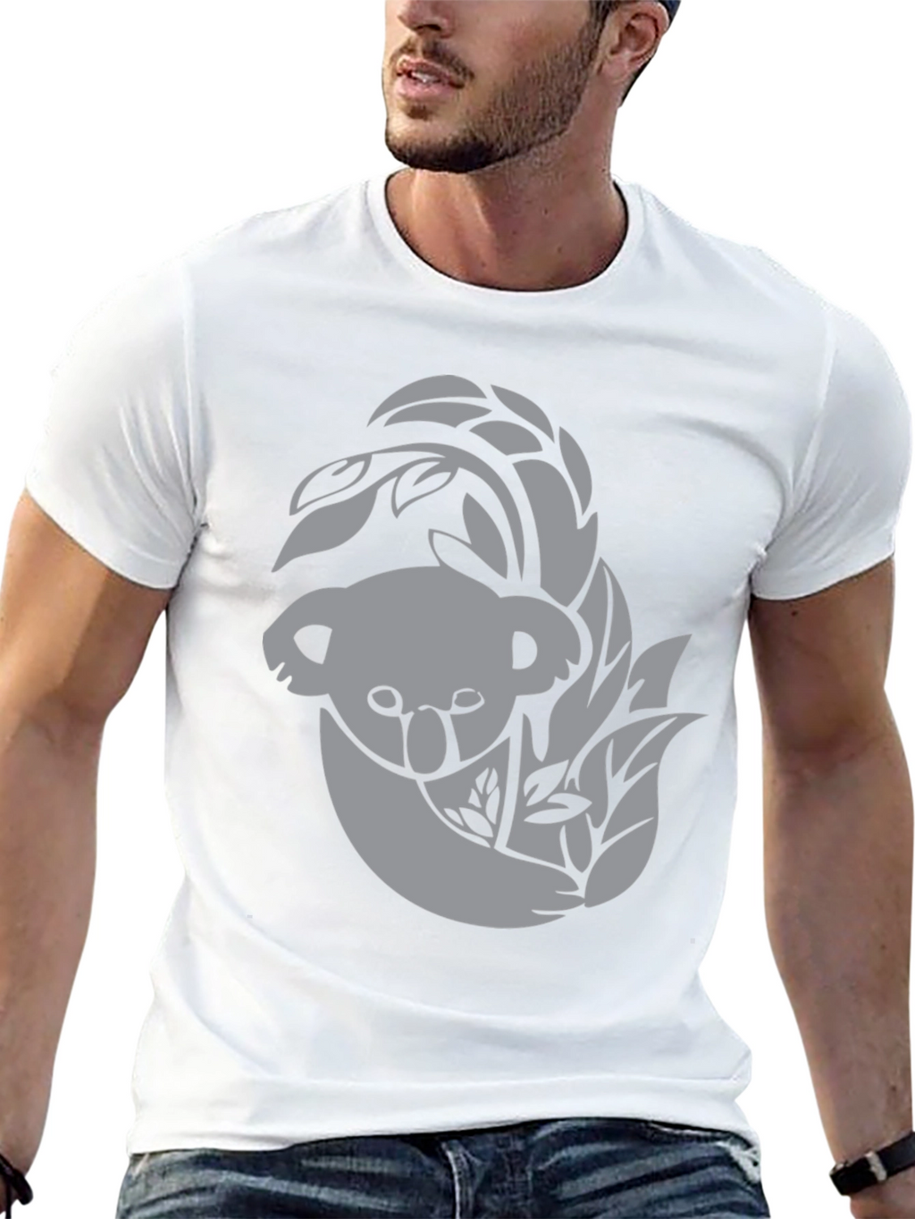 Koala & Eucalyptus Graphic T-Shirt - Soft Cotton Tee