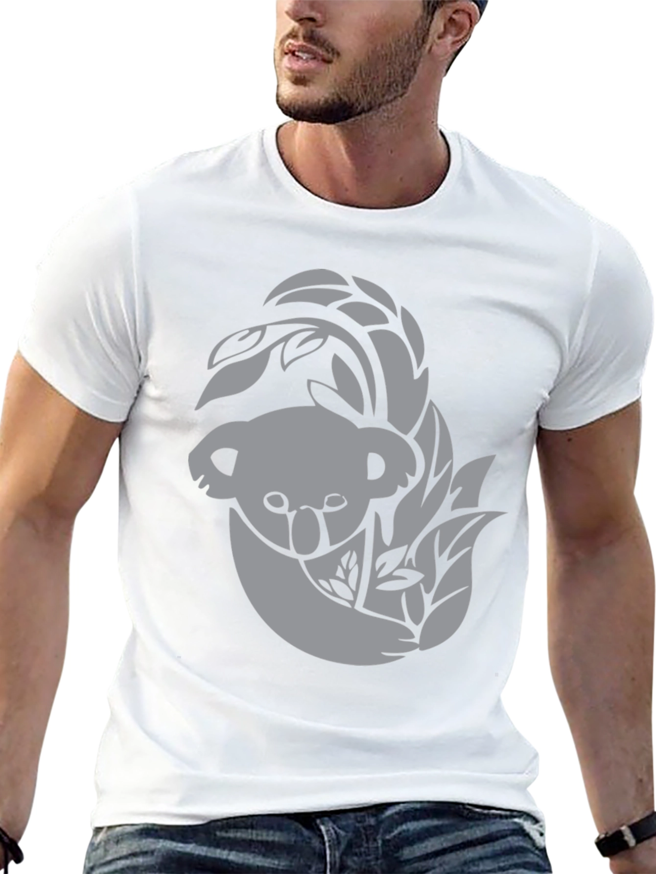 Koala & Eucalyptus Graphic T-Shirt - Soft Cotton Tee