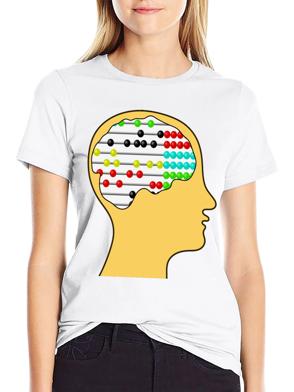 Brain Abacus Graphic Tee - Smart Casual T-Shirt