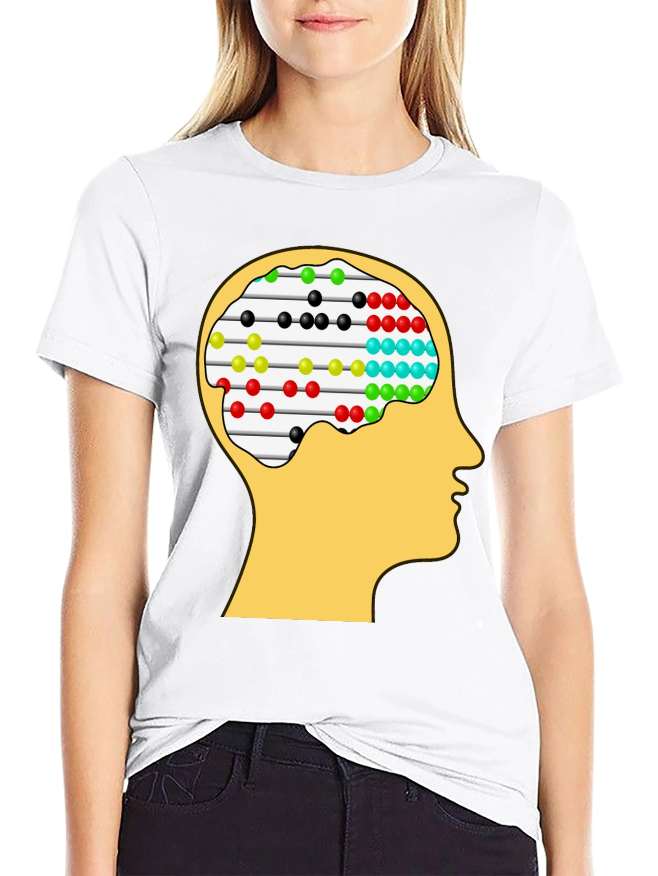 Brain Abacus Graphic Tee - Smart Casual T-Shirt