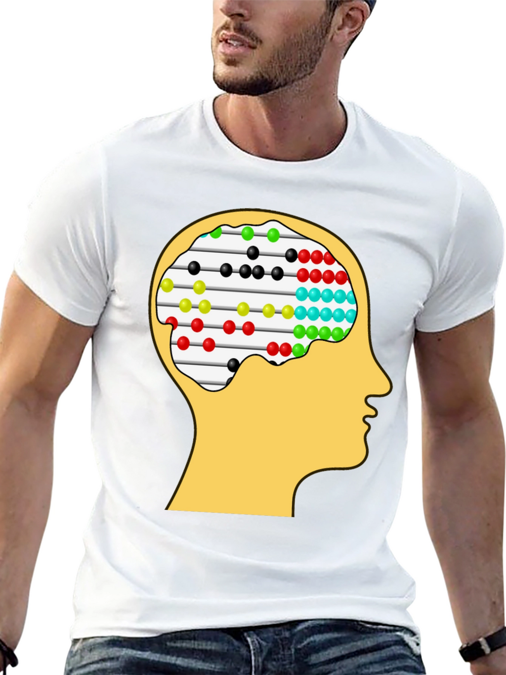 Brain Abacus Graphic Tee - Smart Casual T-Shirt