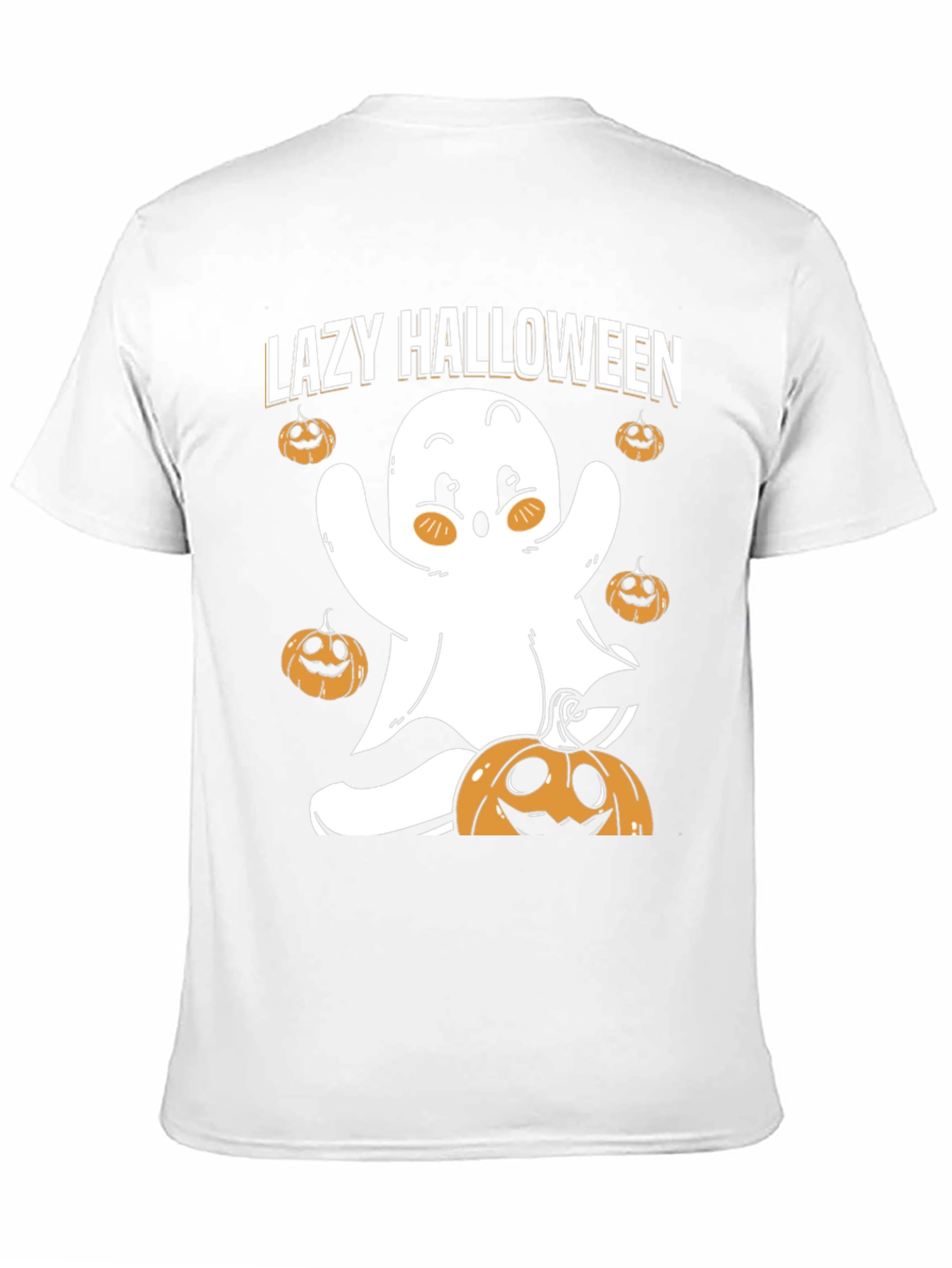 Lazy Halloween Ghost T-Shirt - Spooky Season
