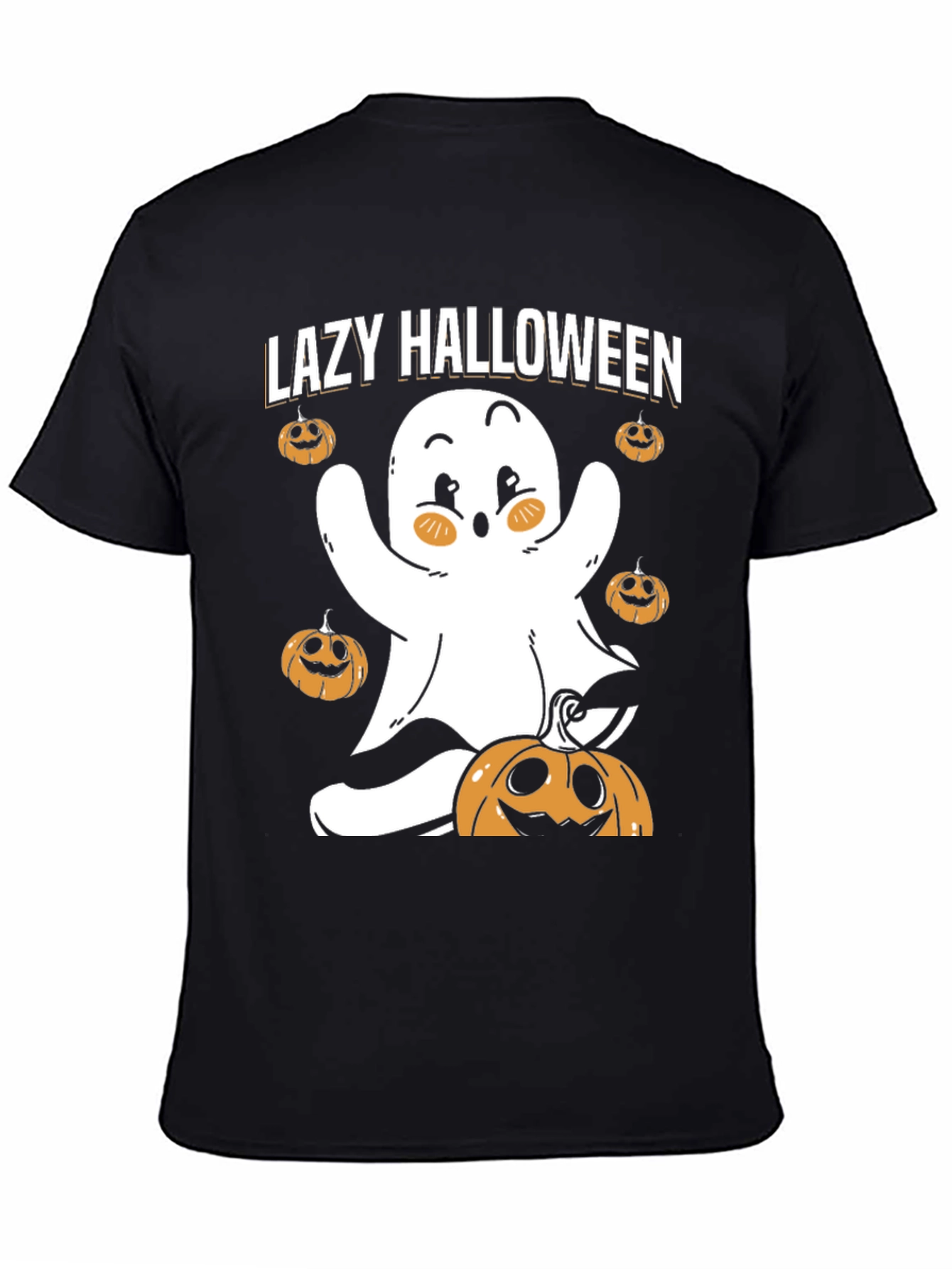 Lazy Halloween Ghost T-Shirt - Spooky Season