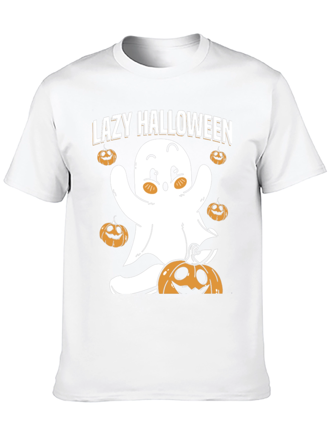 Lazy Halloween Ghost T-Shirt - Spooky Season