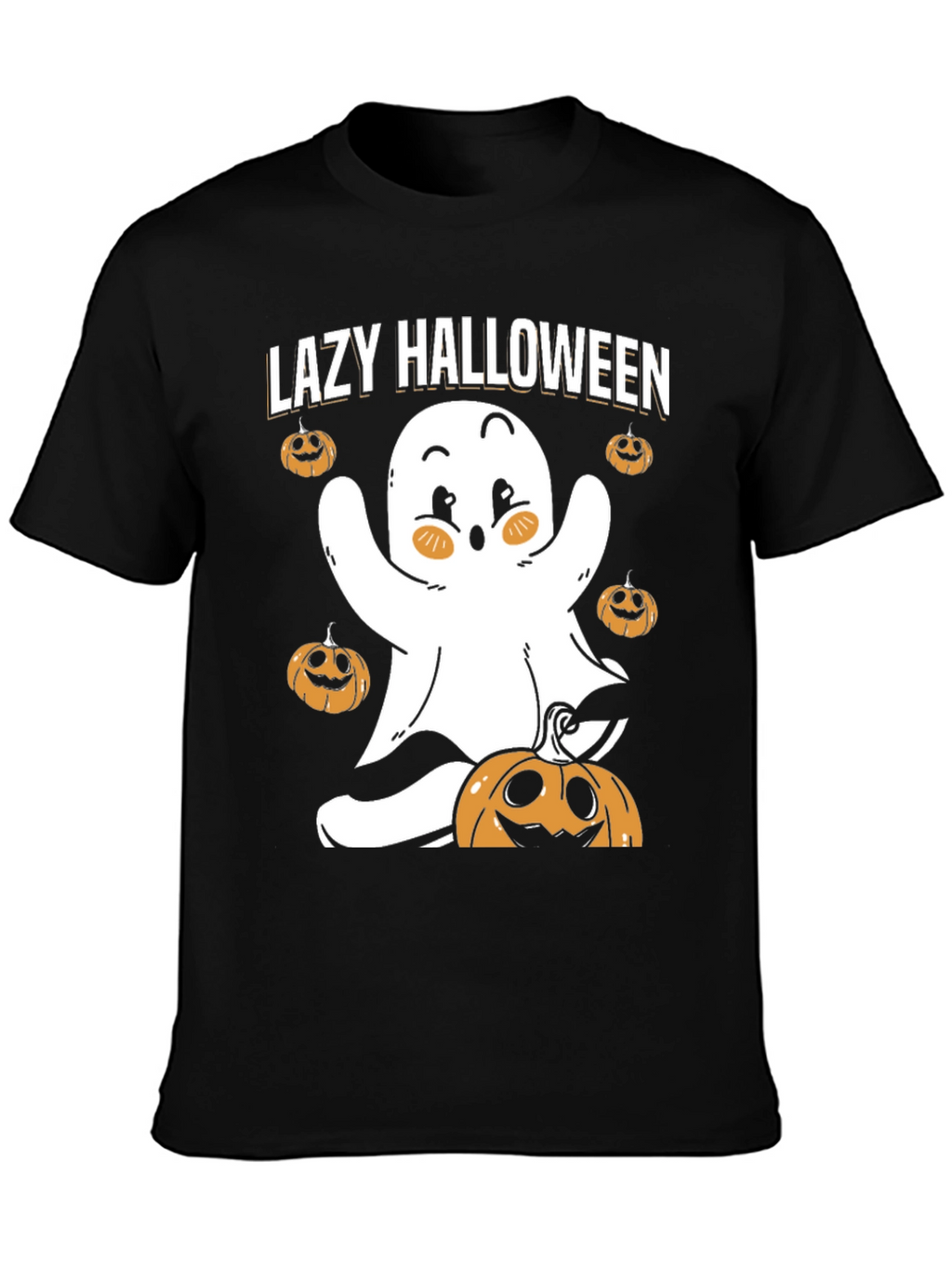 Lazy Halloween Ghost T-Shirt - Spooky Season