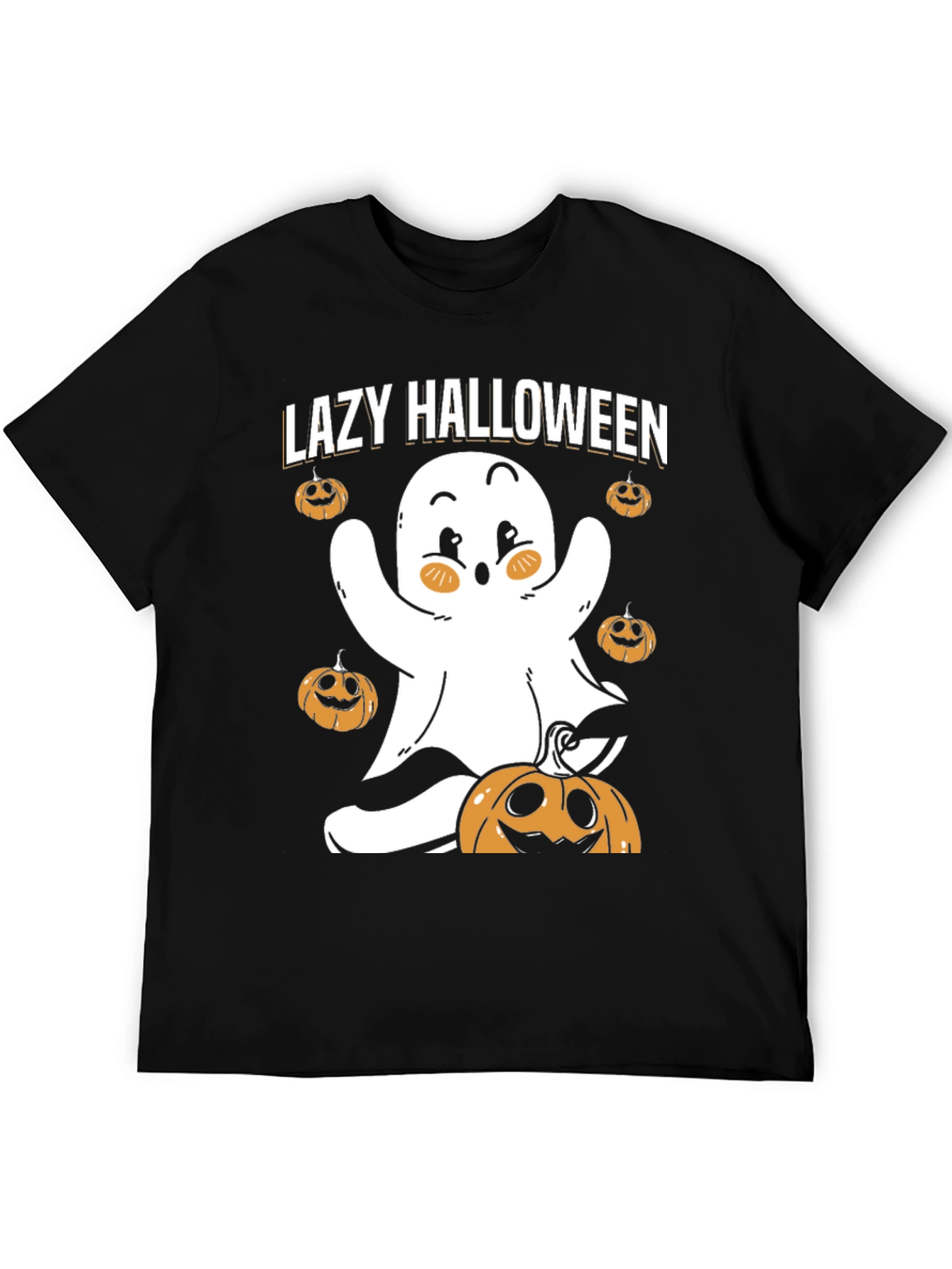 Lazy Halloween Ghost T-Shirt - Spooky Season