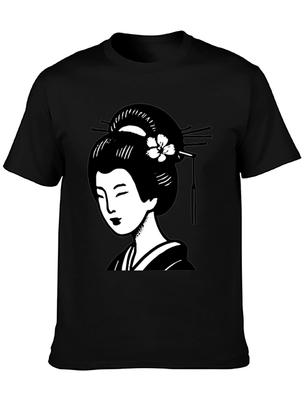 Geisha Graphic Black T-Shirt