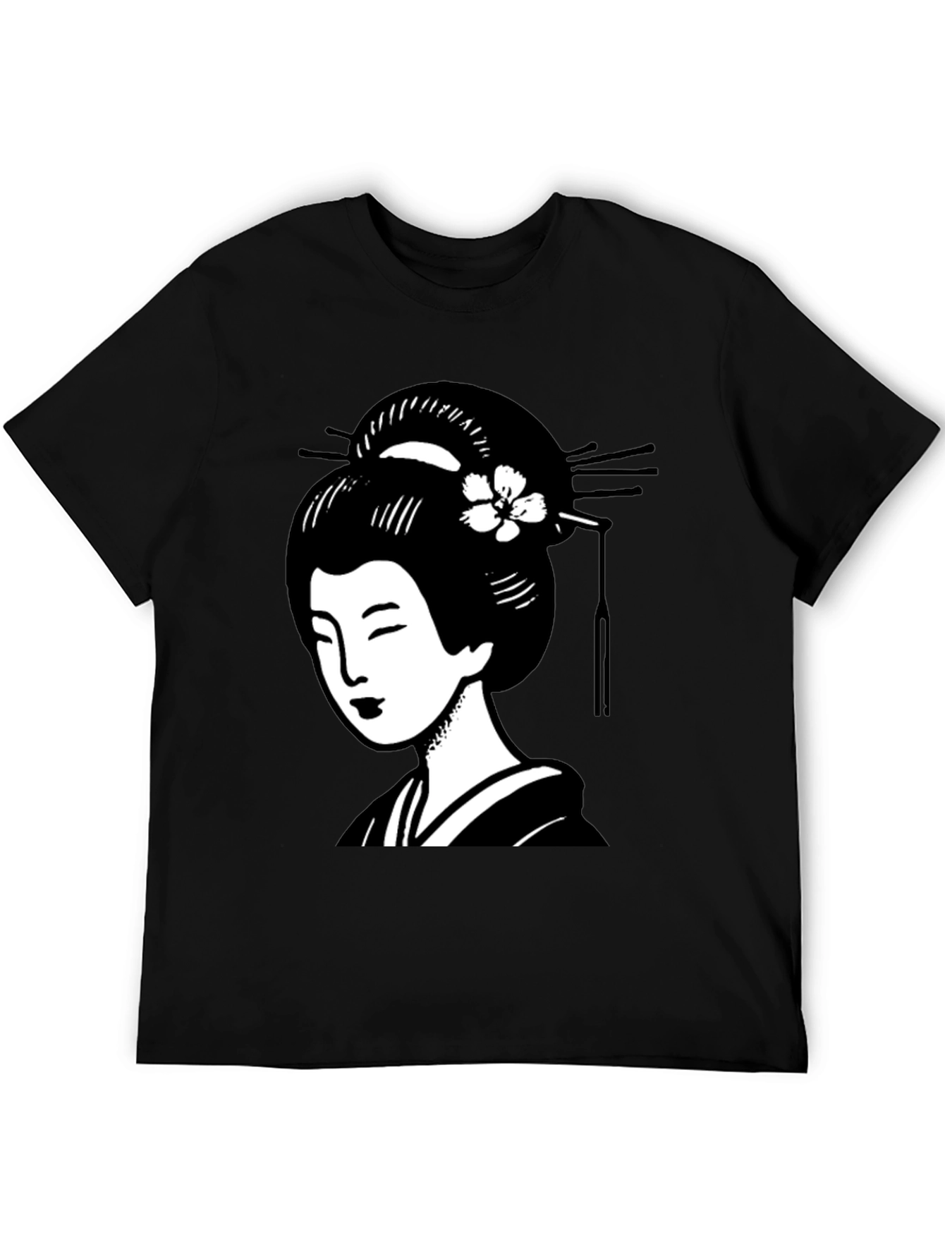 Geisha Graphic Black T-Shirt