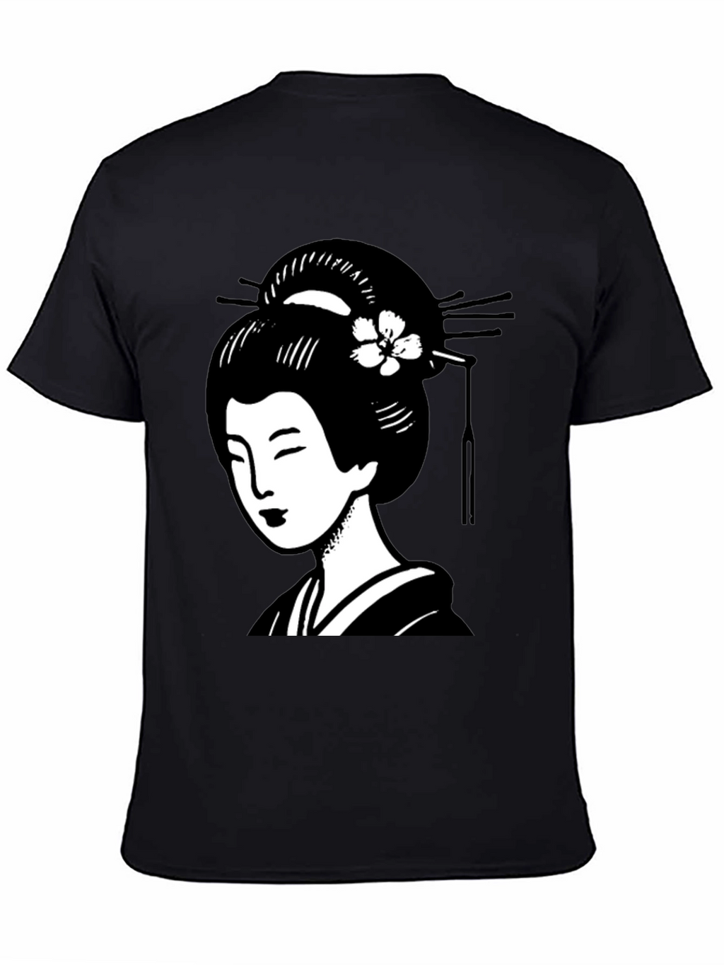 Geisha Graphic Black T-Shirt