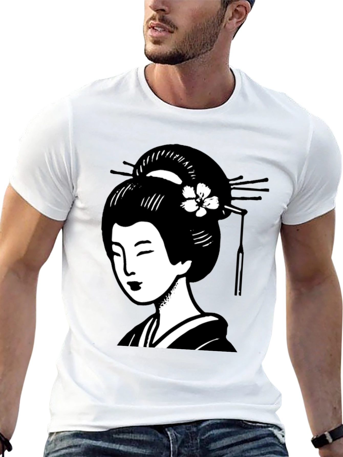 Geisha Graphic Black T-Shirt