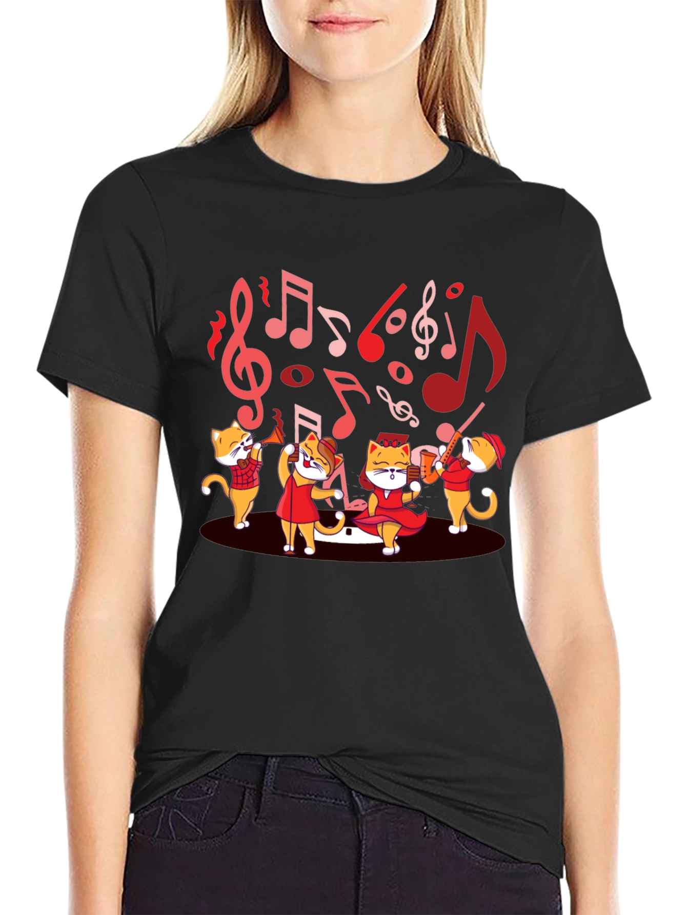 Musical Cats T-Shirt - Band Design Tee