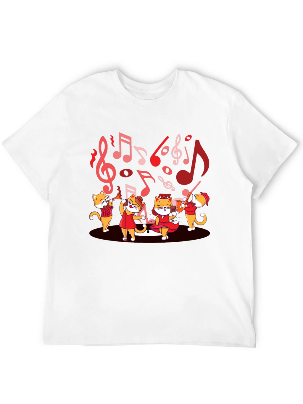 Musical Cats T-Shirt - Band Design Tee