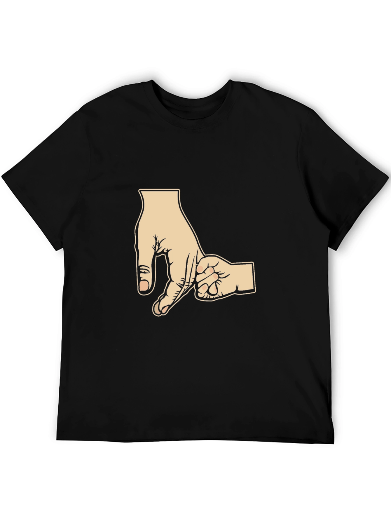 Dad & Son Hand Holding Black T-Shirt