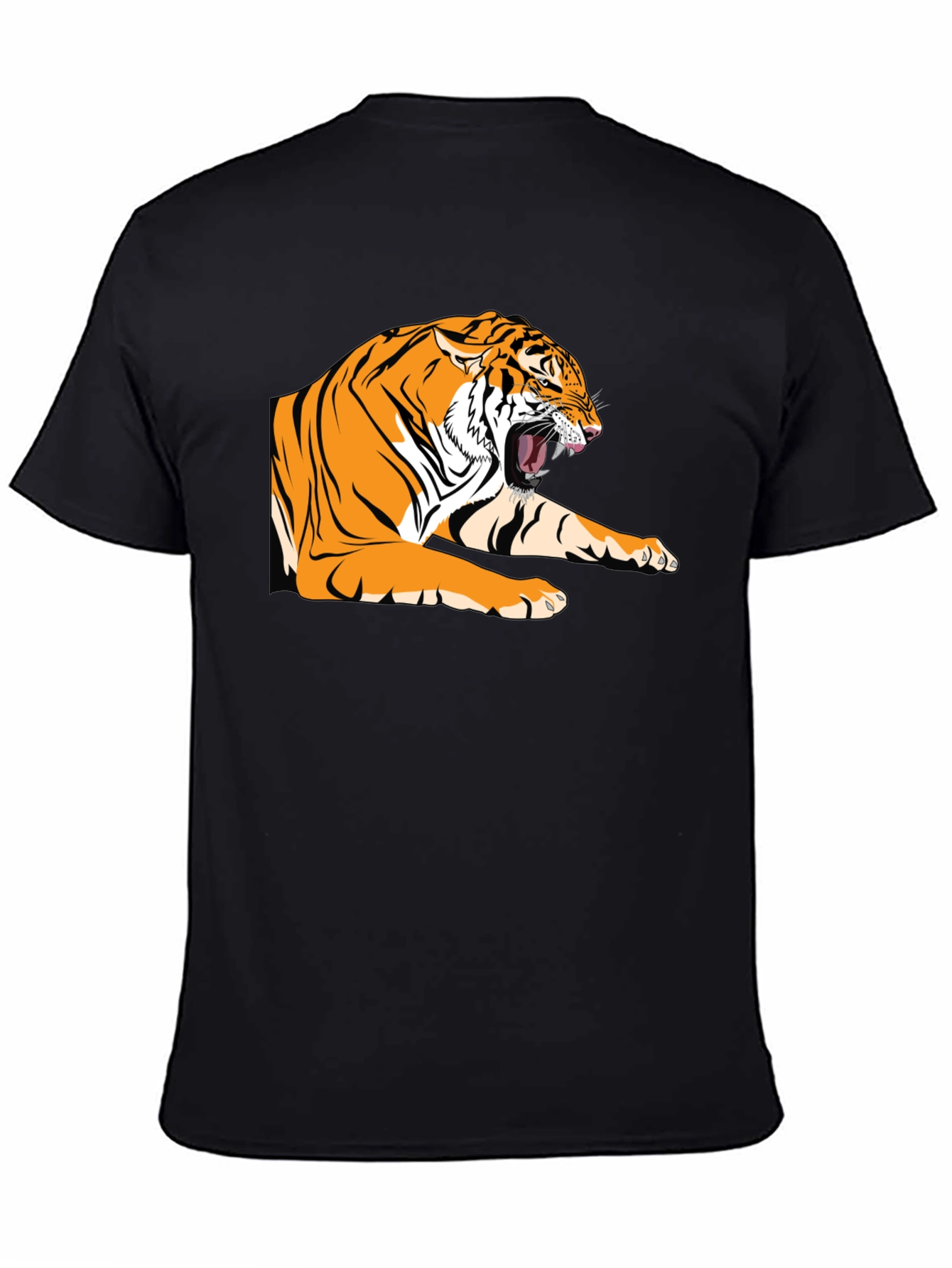 Roaring Tiger Graphic Tee - Bold Black T-Shirt