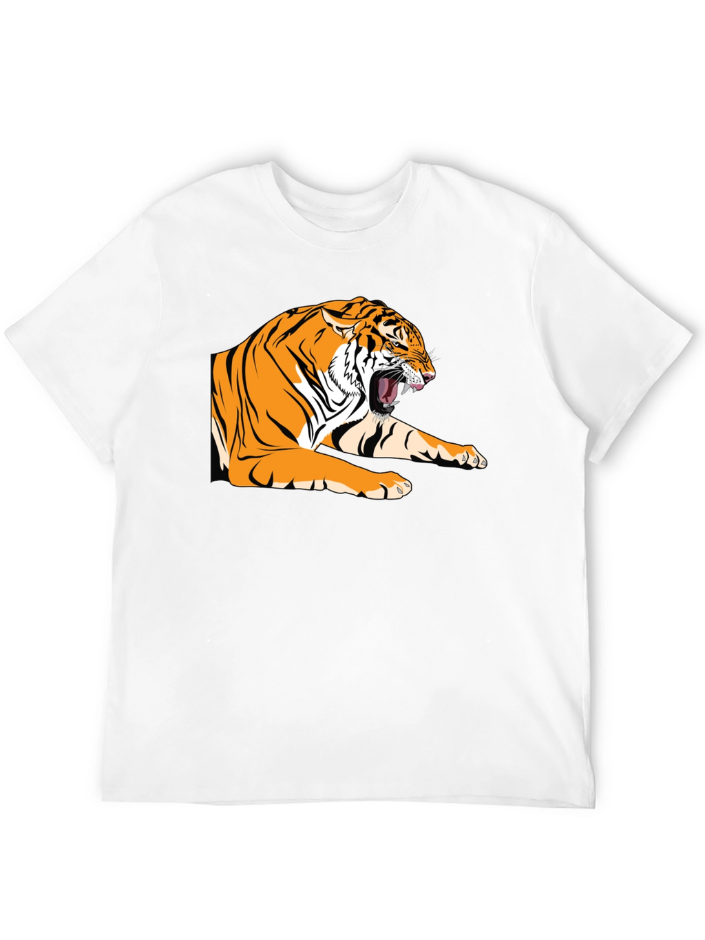 Roaring Tiger Graphic Tee - Bold Black T-Shirt