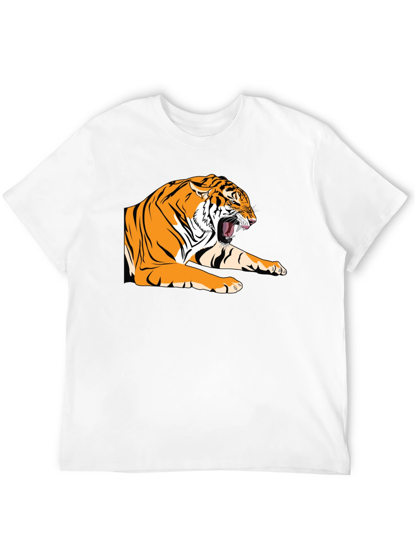 Roaring Tiger Graphic Tee - Bold Black T-Shirt