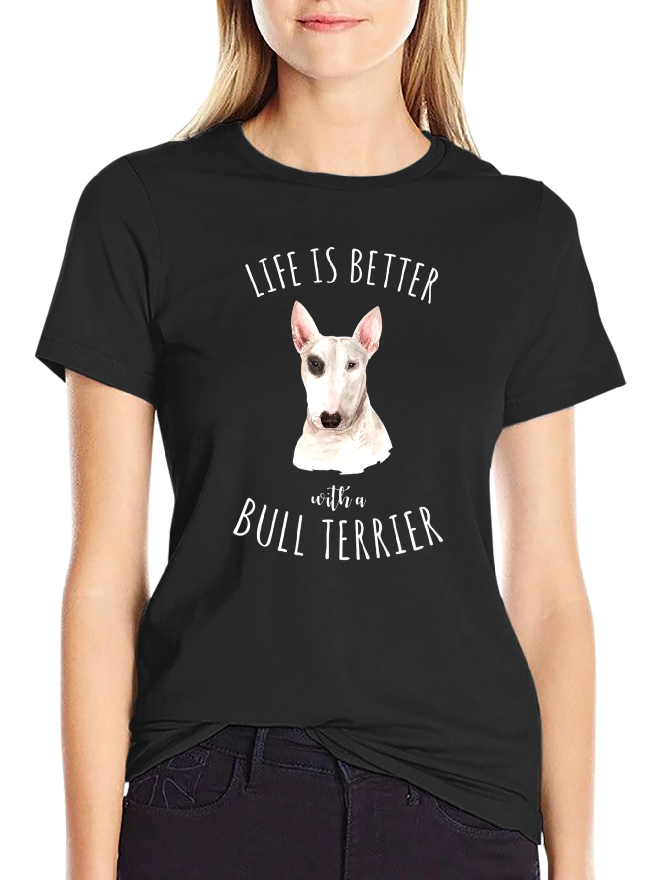 Bull Terrier T-Shirt - Life is Better With a Dog