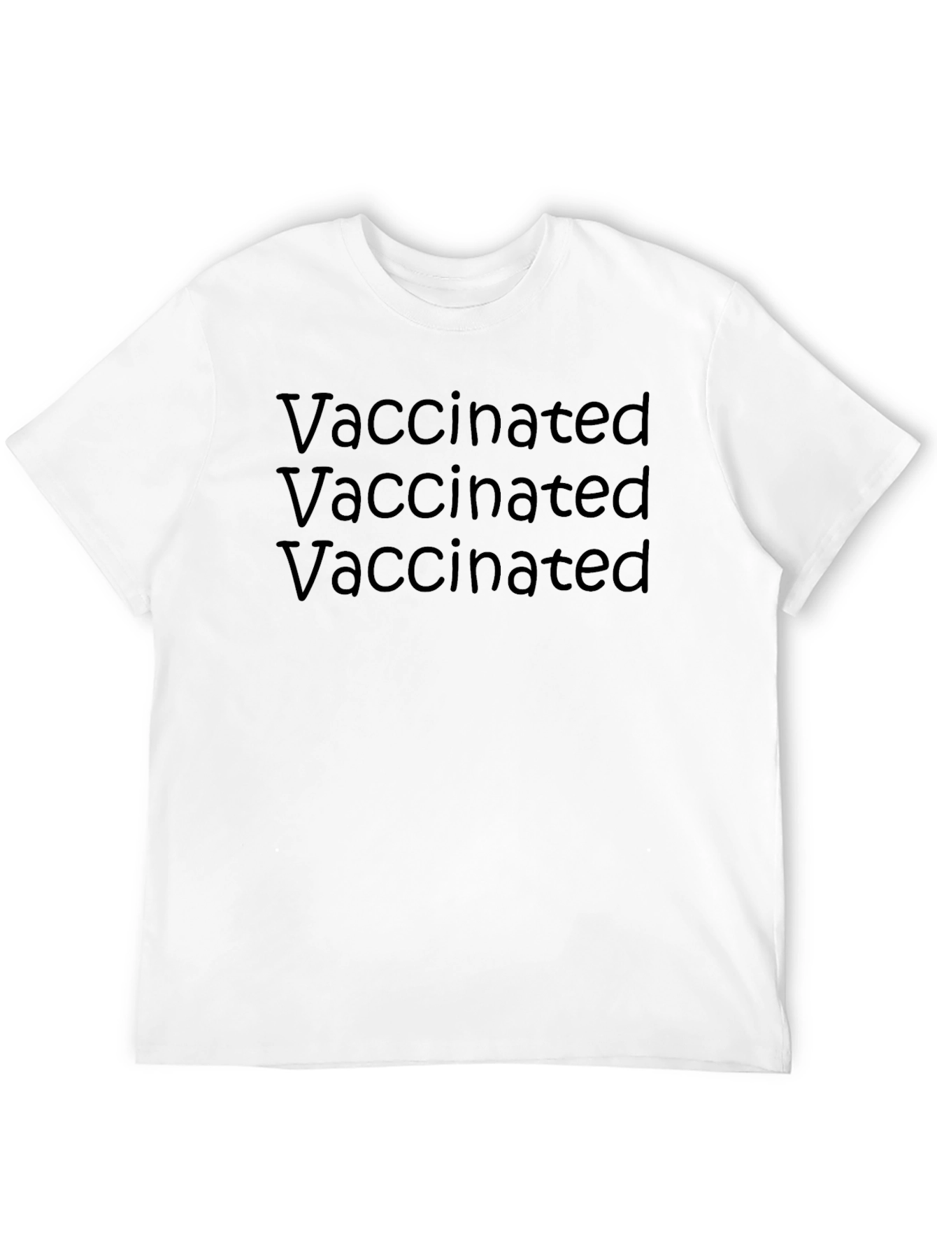 Vaccinated Black T-Shirt