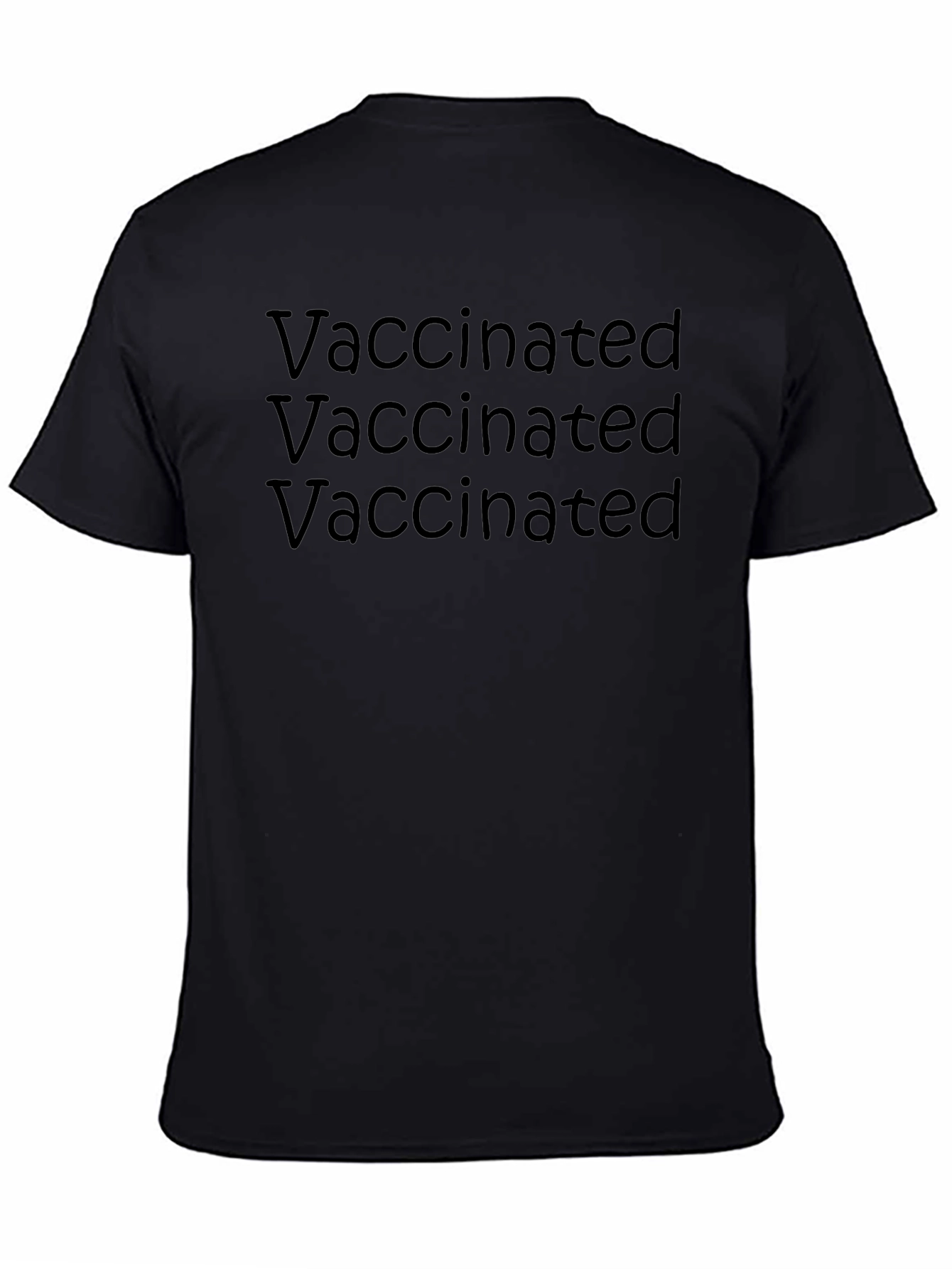 Vaccinated Black T-Shirt