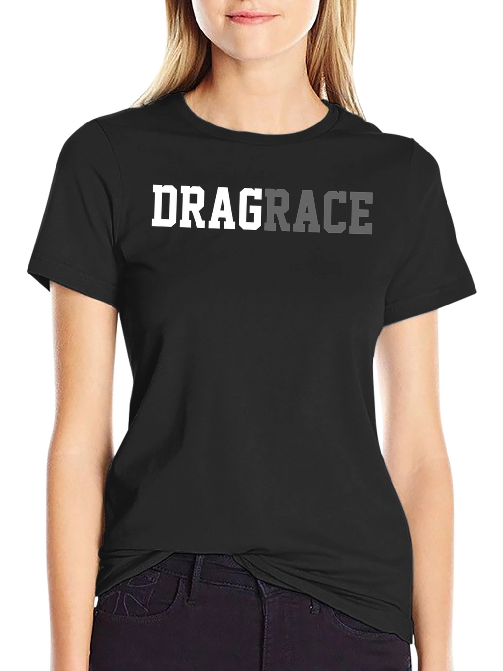 Drag Race Graphic Tee - Black Crew Neck
