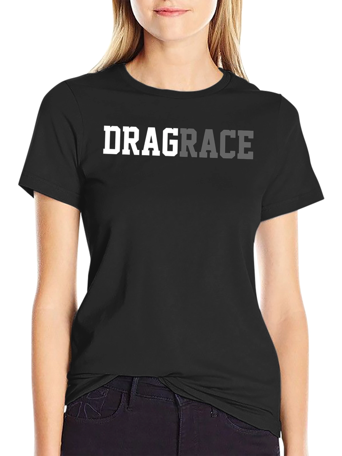 Drag Race Graphic Tee - Black Crew Neck
