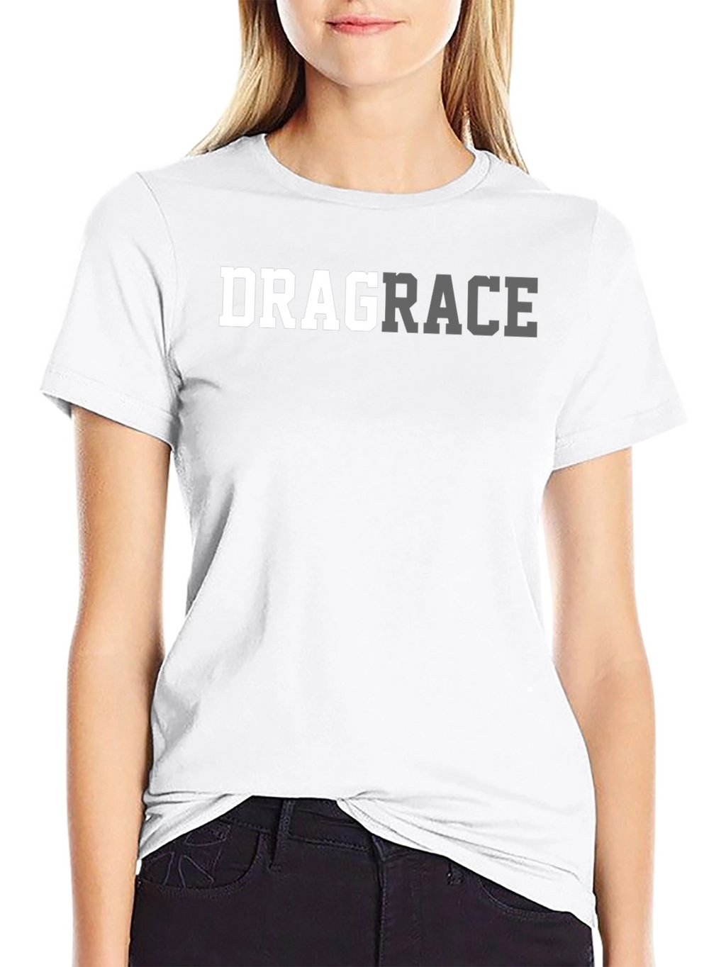Drag Race Graphic Tee - Black Crew Neck