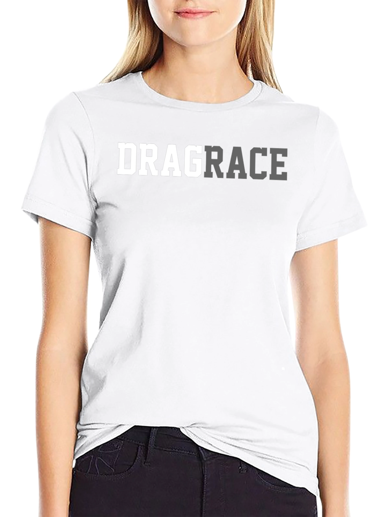 Drag Race Graphic Tee - Black Crew Neck