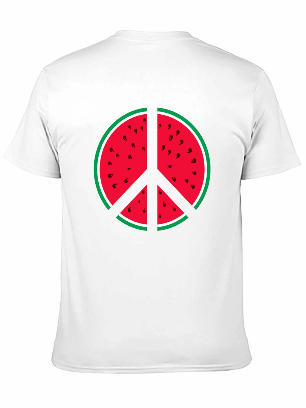 Watermelon Peace Sign Graphic Tee - Summer Vibes