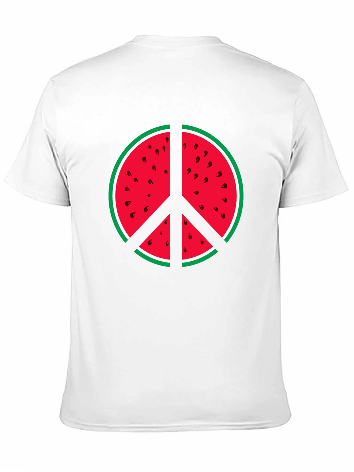 Watermelon Peace Sign Graphic Tee - Summer Vibes