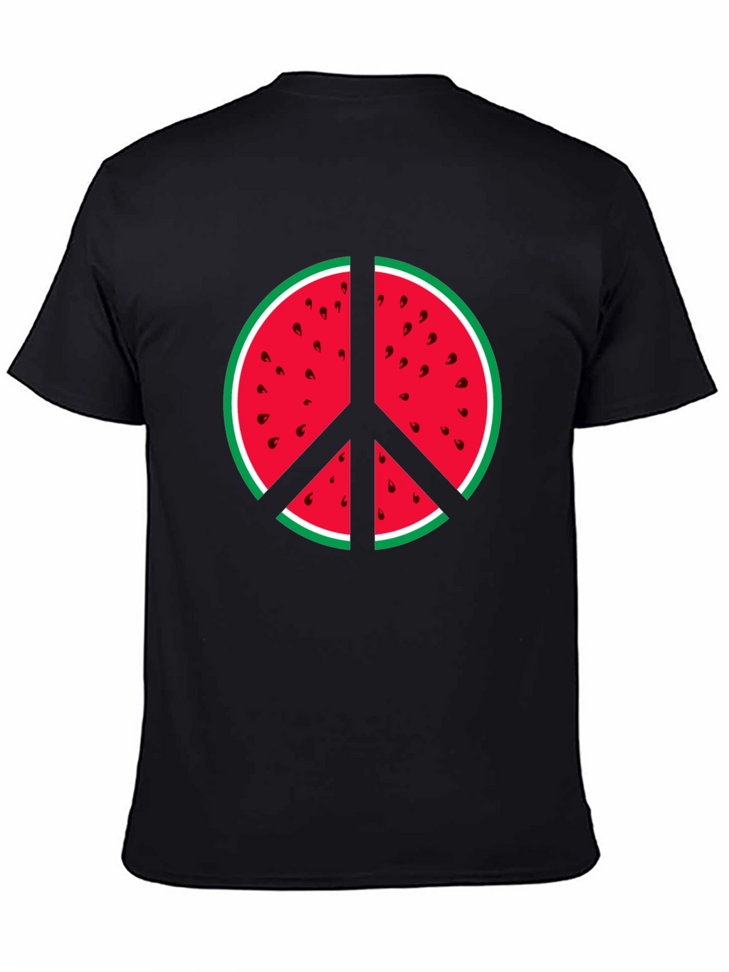 Watermelon Peace Sign Graphic Tee - Summer Vibes