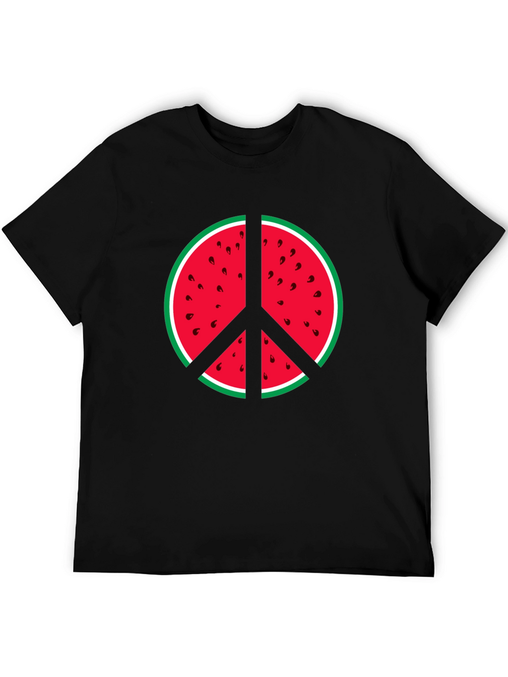 Watermelon Peace Sign Graphic Tee - Summer Vibes