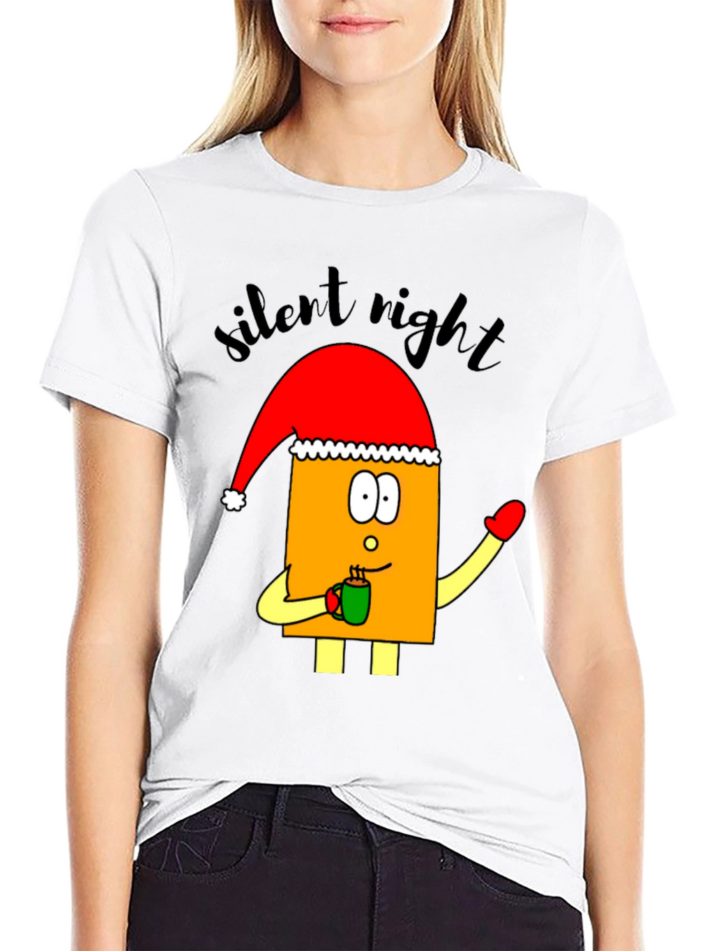 Festive Cartoon Santa T-Shirt