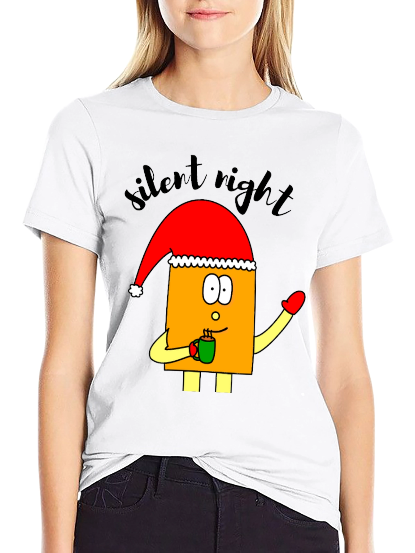 Festive Cartoon Santa T-Shirt