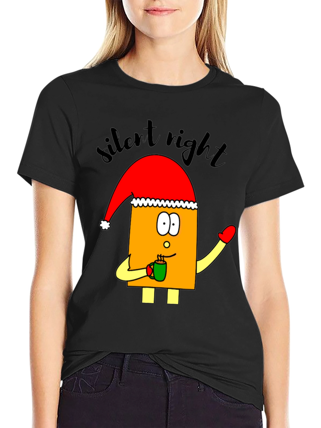 Festive Cartoon Santa T-Shirt