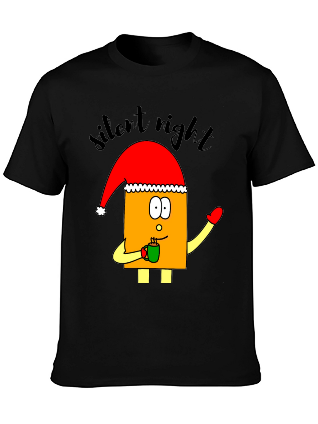 Festive Cartoon Santa T-Shirt