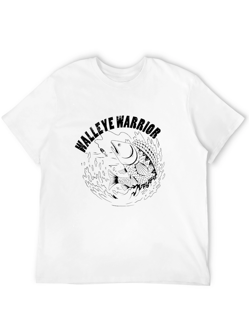 Walleye Warrior Graphic T-Shirt - Black
