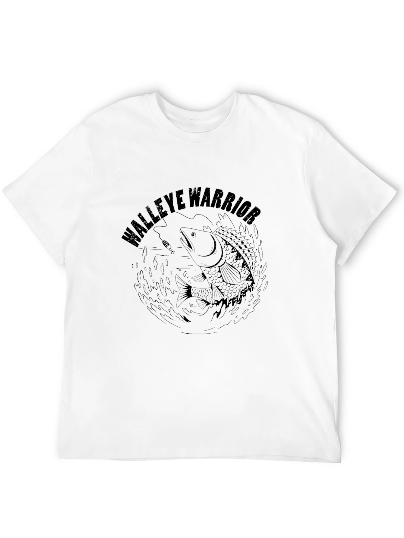 Walleye Warrior Graphic T-Shirt - Black