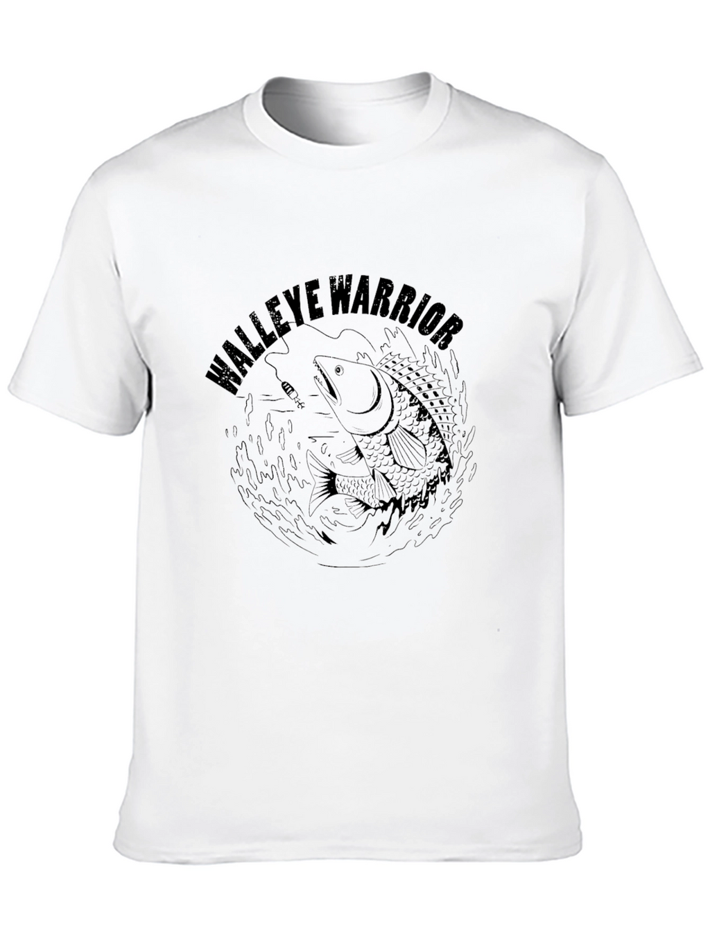 Walleye Warrior Graphic T-Shirt - Black