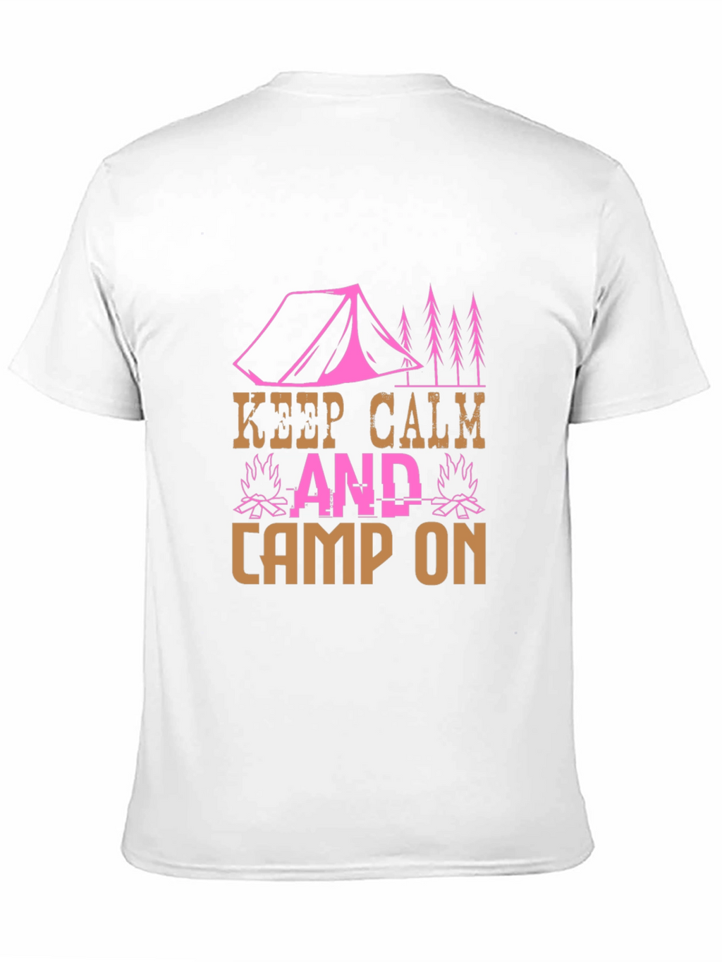 Keep Calm Camp On Black Graphic Tee