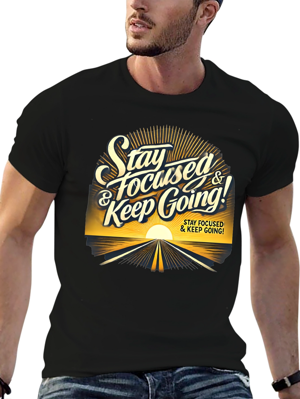 Stay Focused Graphic Tee - Motivation & Style