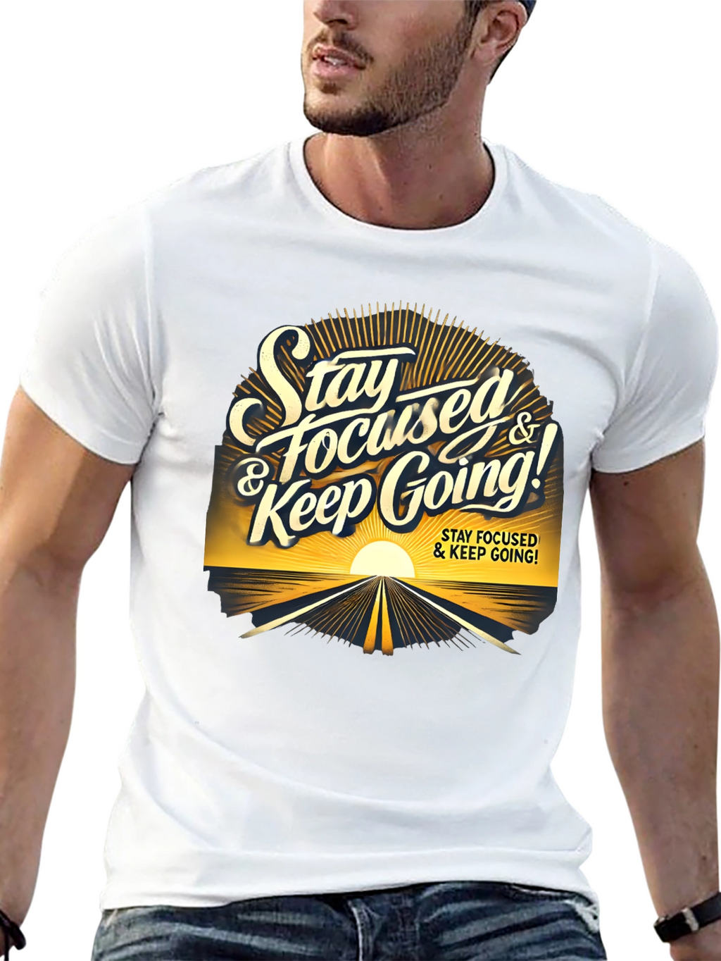 Stay Focused Graphic Tee - Motivation & Style